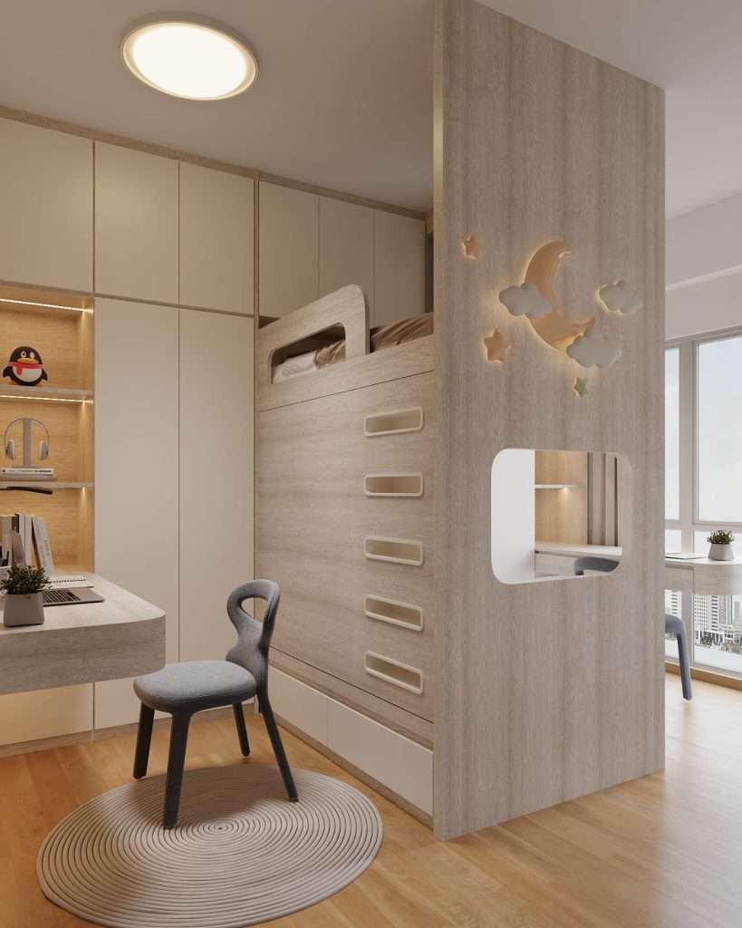 Condo Interior Design & Renovation Singapore 7 Singapore condo renovation and interior design for bedroom with sideview look