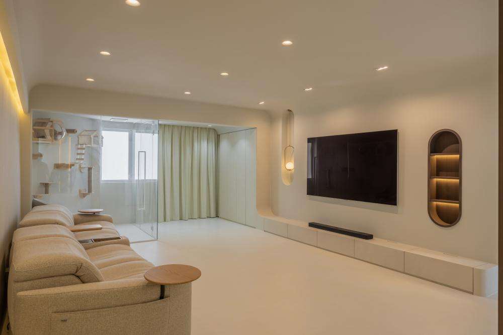 5 Room HDB Resale Renovation at Bukit Purmei Rd 1 Resale 5-room Bukit Purmei Rd living area.